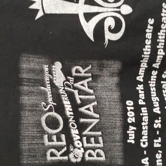 REO SPEEDWAGON PAT BENATAR 2010 Greek Theater Los Angeles concert tee 1X - Picture 9 of 10